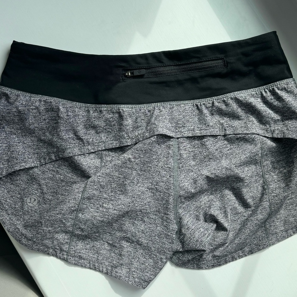 lululemon athletica Gray and Black Athletic Shorts